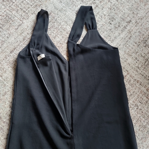 Wilfred Aritzia‎ Black Sleeveless Poly Crepe Cropped Wide Leg Jumpsuit Size XS - Picture 5 of 10